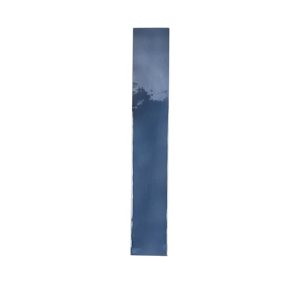 Apollo Tile Silken 2.56 in. x 15.75 in. Glossy Blue Ceramic Subway Wall and Floor Tile 10.76 sqft/case, 38PK CRE88OCN2616 - main